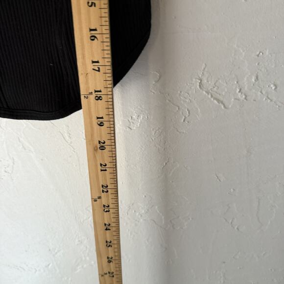 PINK Victorias Secret Tank Top Set Of 2 Large Black Green Ribbed Fitted Y2k Cute - Picture 5 of 10